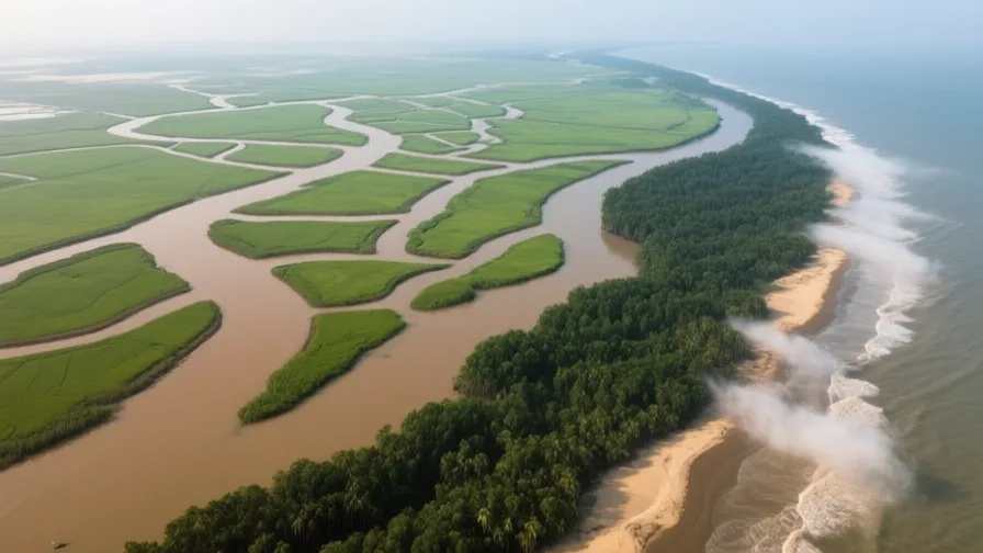 AI-generated landscape illustration of The Bengal Delta