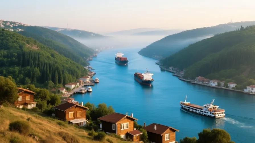 AI-generated landscape illustration of The Bosphorus