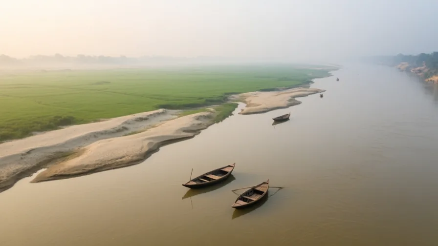 AI-generated landscape illustration of The Ganges