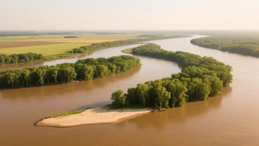 AI-generated landscape illustration of The Mississippi