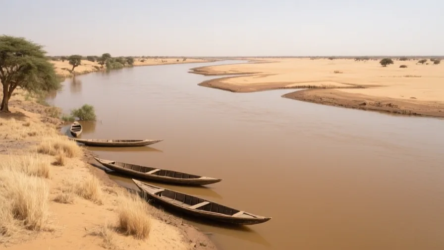AI-generated landscape illustration of The Niger