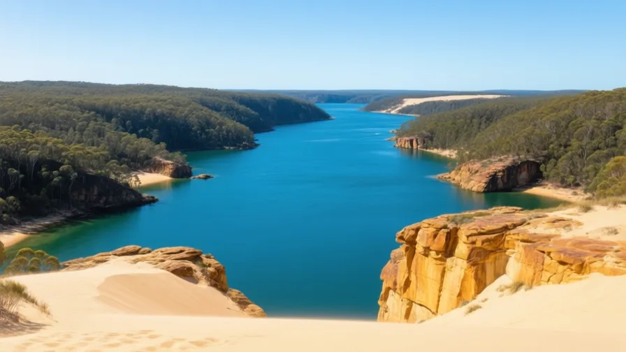 AI-generated landscape illustration of Sydney Harbour