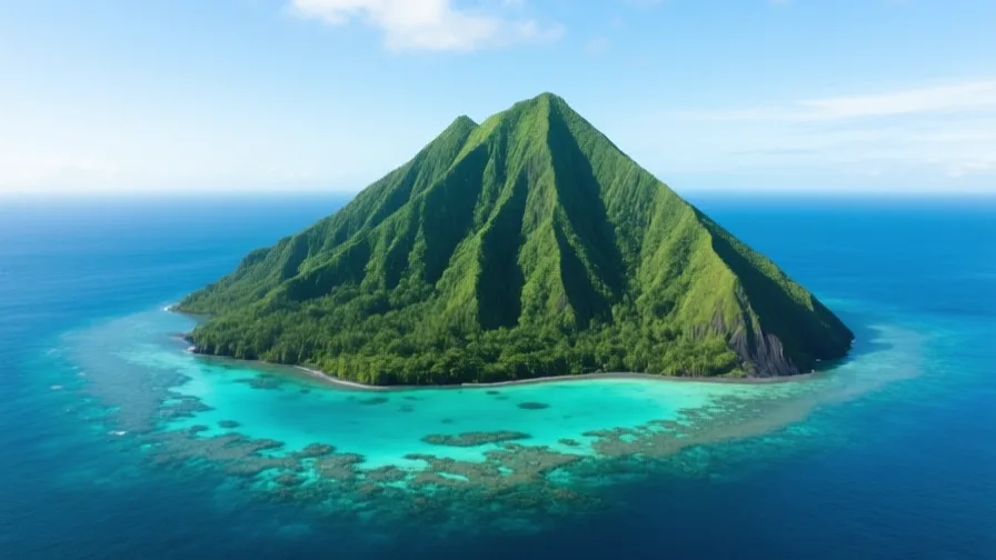 AI-generated landscape illustration of Polynesia