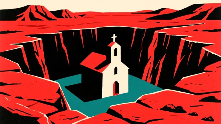 Stylised AI-generated illustration of Lalibela; not a photograph of the site