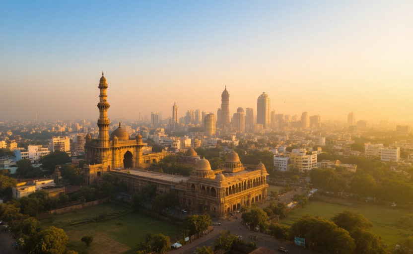Ahmedabad, India skyline