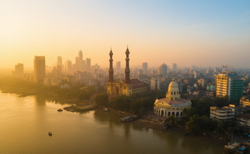 Kolkata, India skyline