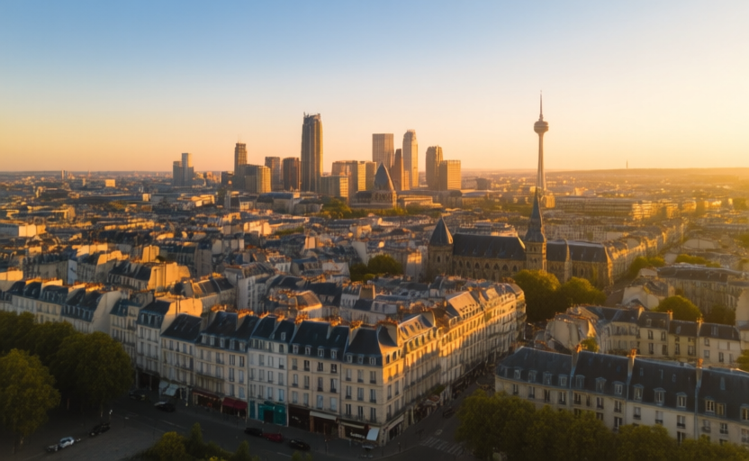 Lille, France skyline