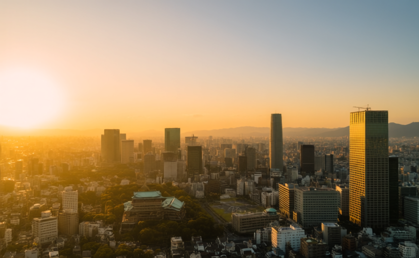 Osaka, Japan skyline